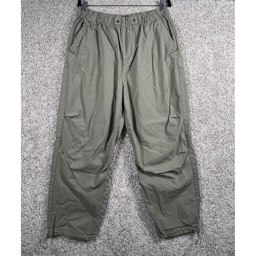 ZARA Women's Green Pants Joggers -Army Green Elastic-size L